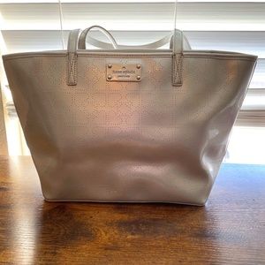 Silver Kate Spade Tote